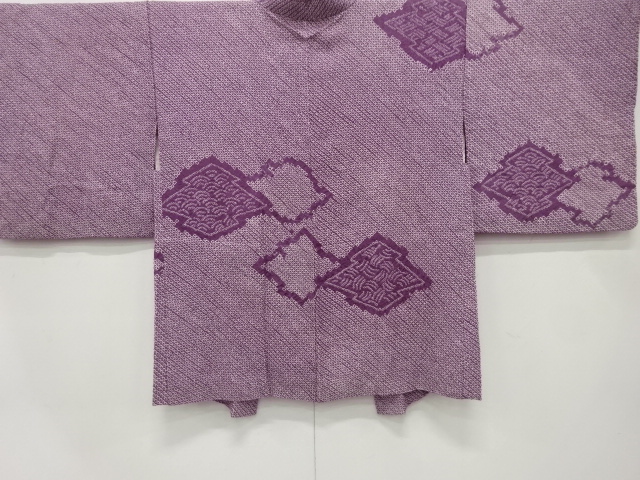 JAPANESE KIMONO / ANTIQUE HAORI / SILK / ALL SHIBORI / MATSUKAWABISHI & CLASSICAL PATTERN